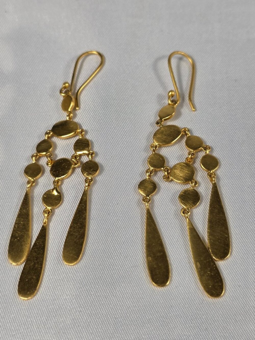 Tribe Amrapali Gold Plated Kayra Drop Earrings Cascading Chandelier Design